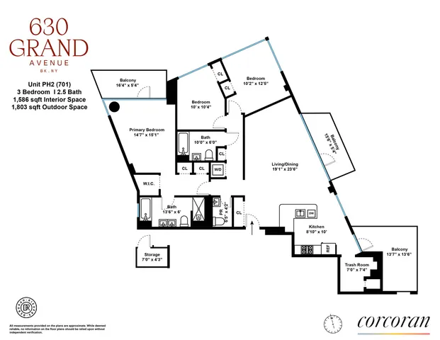 $2,795,000 | 630 Grand Avenue, Unit PH2 | Crown Heights