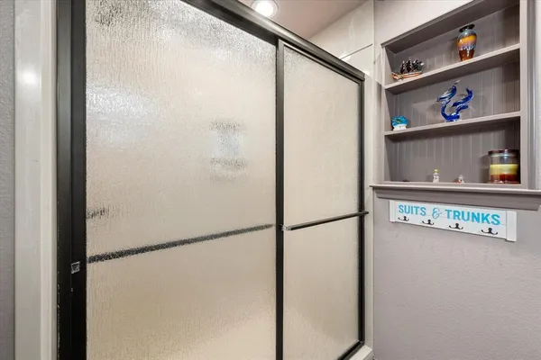 a close view of closet