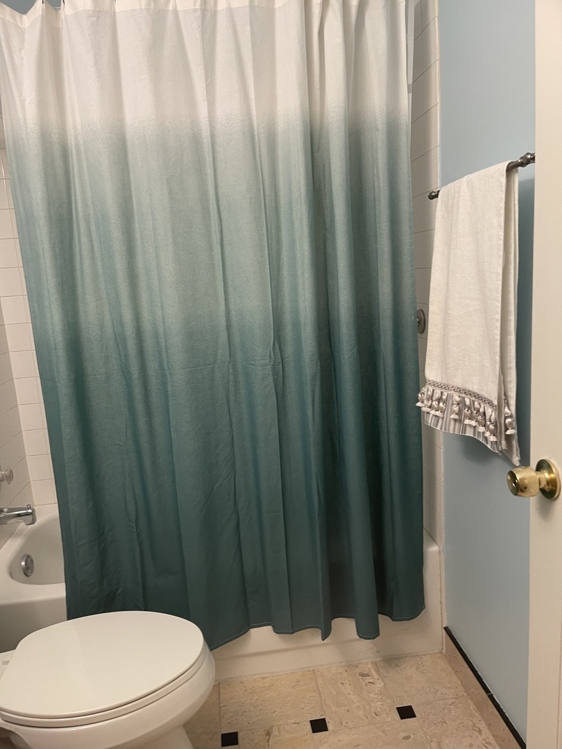 245 Memory Lane, Unit 3 Westmont, IL 60559 - Photo 24 of 28 a bathroom with a toilet and a shower curtain