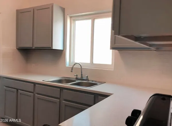 an empty room with a window