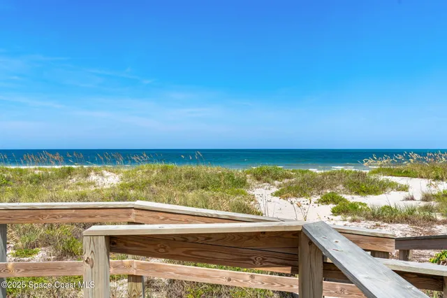 a view of an ocean from a balcony
