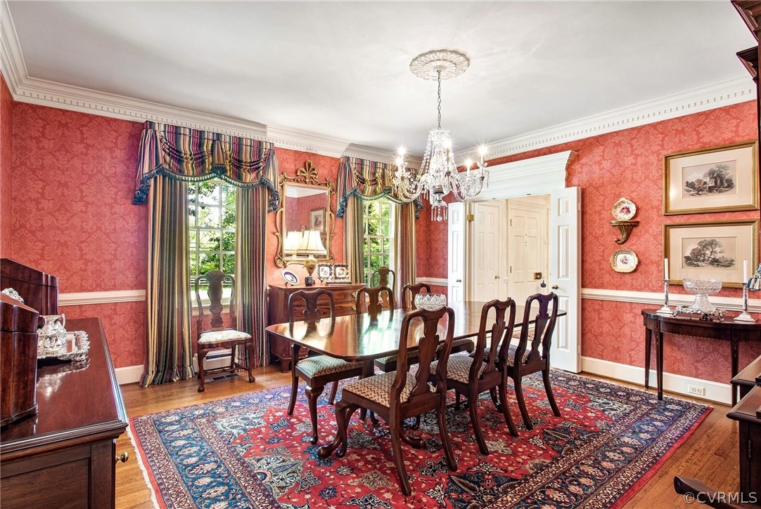 5960 Springfield Road Glen Allen, VA 23060 - Photo 11 of 50 Formal Dining Room with custom moldings