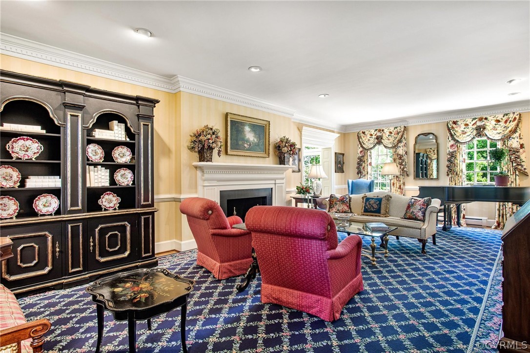 5960 Springfield Road Glen Allen, VA 23060 - Photo 4 of 50 Formal living room with Fireplace (Gas). Custom mo