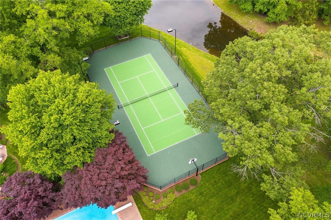 5960 Springfield Road Glen Allen, VA 23060 - Photo 42 of 50 Aerial tennis court
