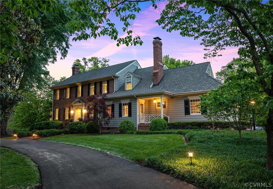 5960 Springfield Road Glen Allen, VA 23060 - Photo 46 of 50 Front exterior at twilight from side porch