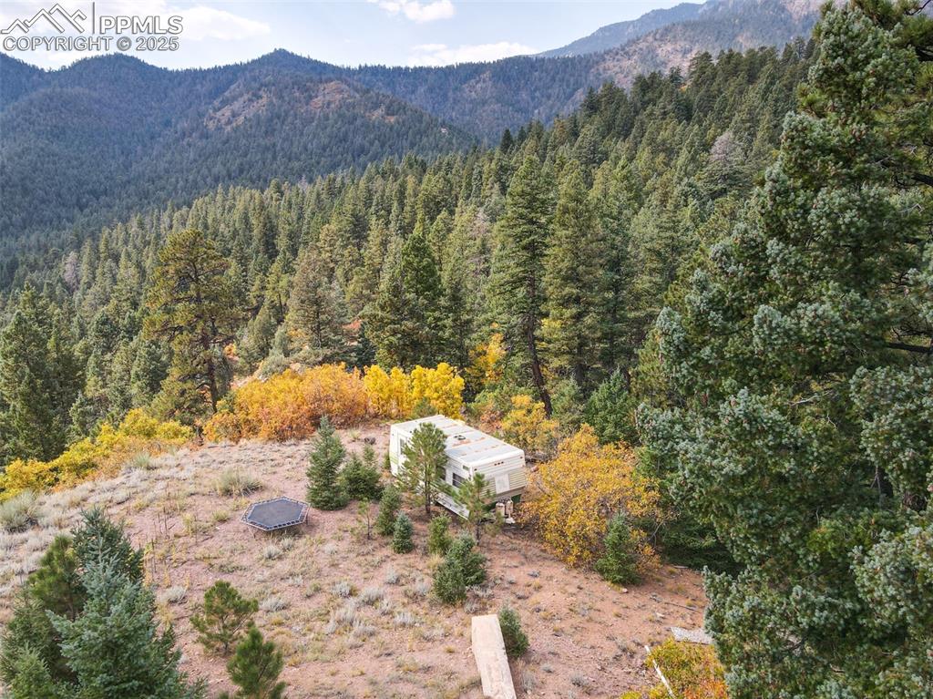 4950 Little Turkey Creek Road Colorado Springs, CO 80926 - Photo 10 of 33 a view of a backyard with wooden fence