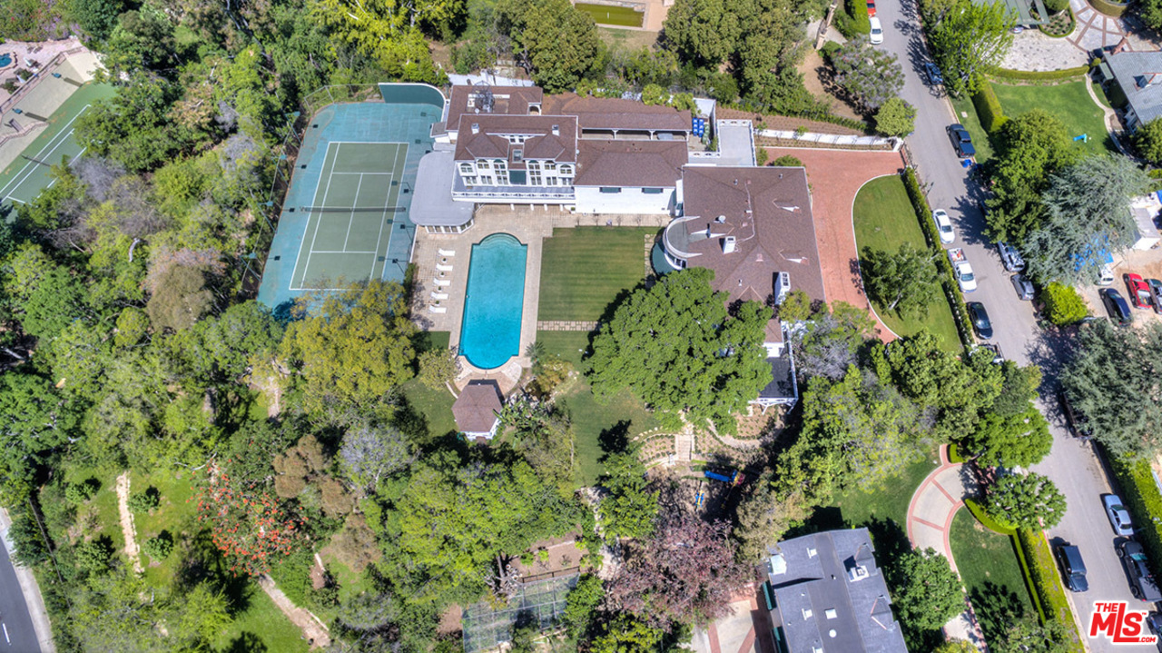 243 Delfern Drive Los Angeles, CA 90077 - Photo 32 of 32 an aerial view of a house with a garden