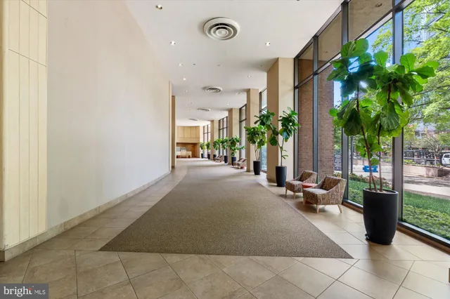 a view of a building entrance