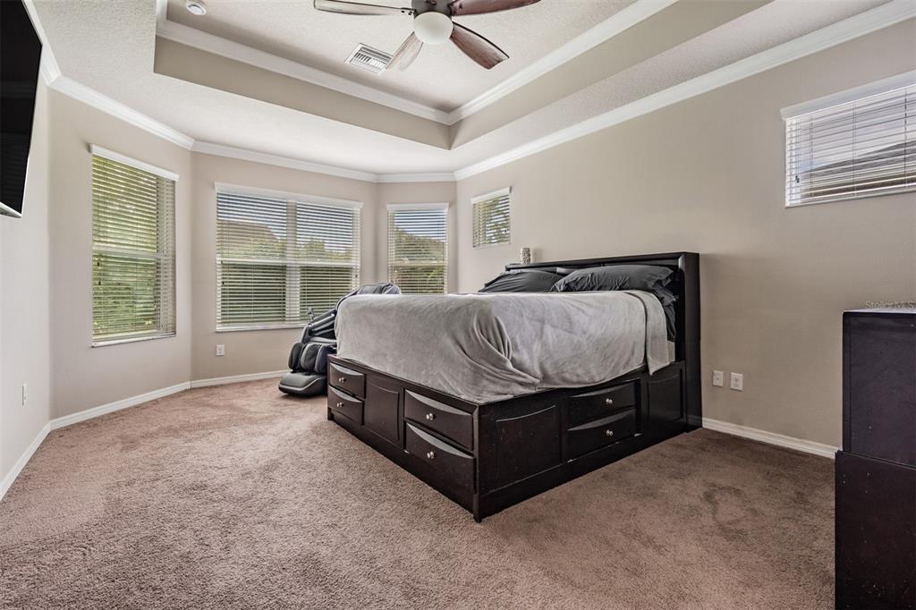 6908 Covington Stone Avenue Apollo Beach, FL 33572 - Photo 21 of 60 a bed sitting in a room next to a window