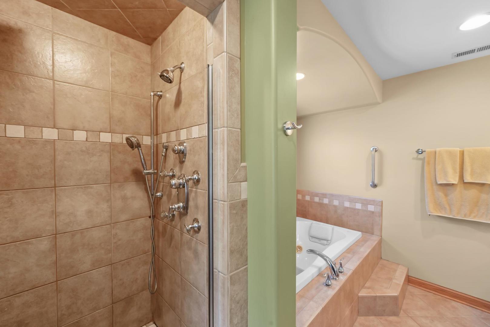 5907 West 109th Street Chicago Ridge, IL 60415 - Photo 22 of 45 a bathroom with a bathtub and a shower