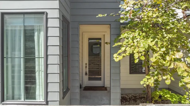 a view of a door of the house