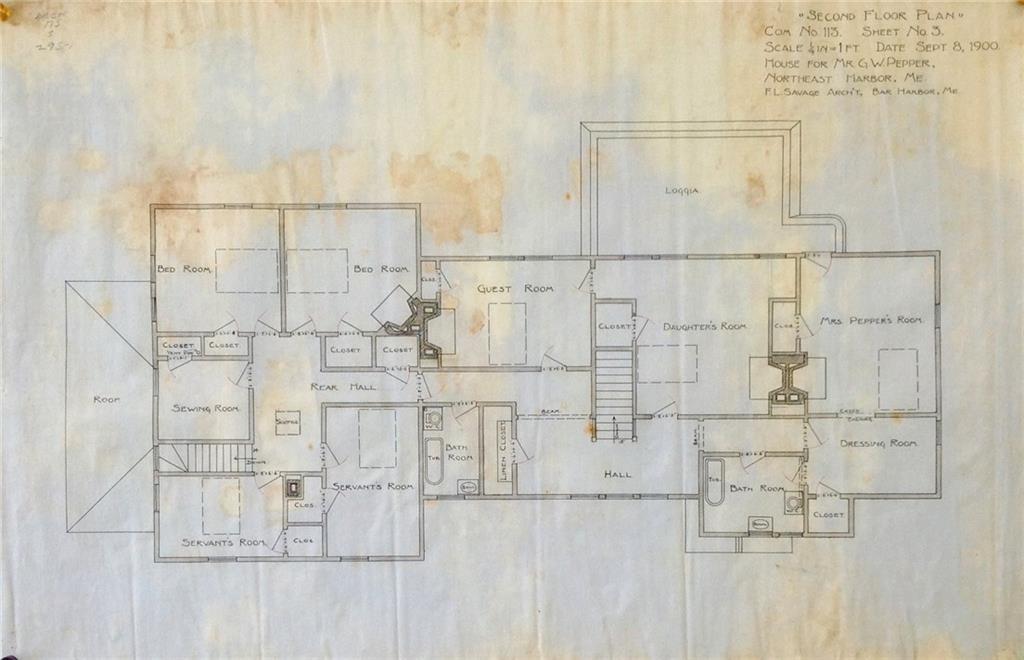 10 Schoolhouse Ledge Road Northeast Harbor, ME 04662 - Photo 4 of 5 SAVAGE PLAN SECOND FLOOR