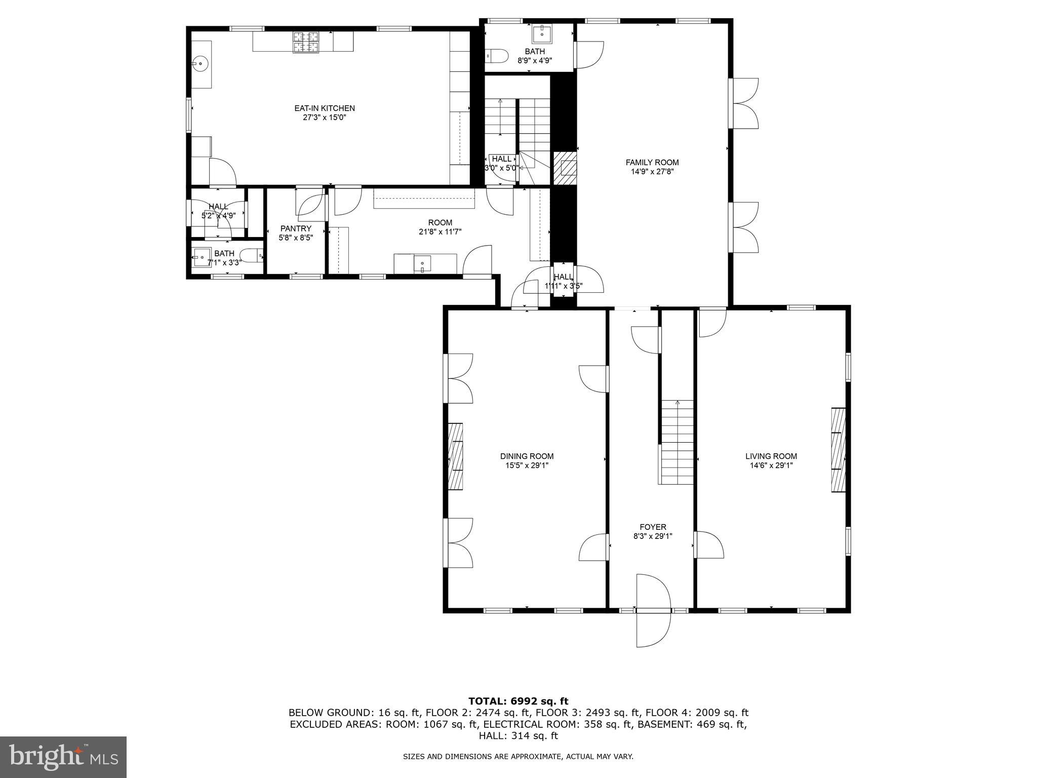 705 Church Road Villanova, PA 19085 - Photo 51 of 54 a picture of a floor plan