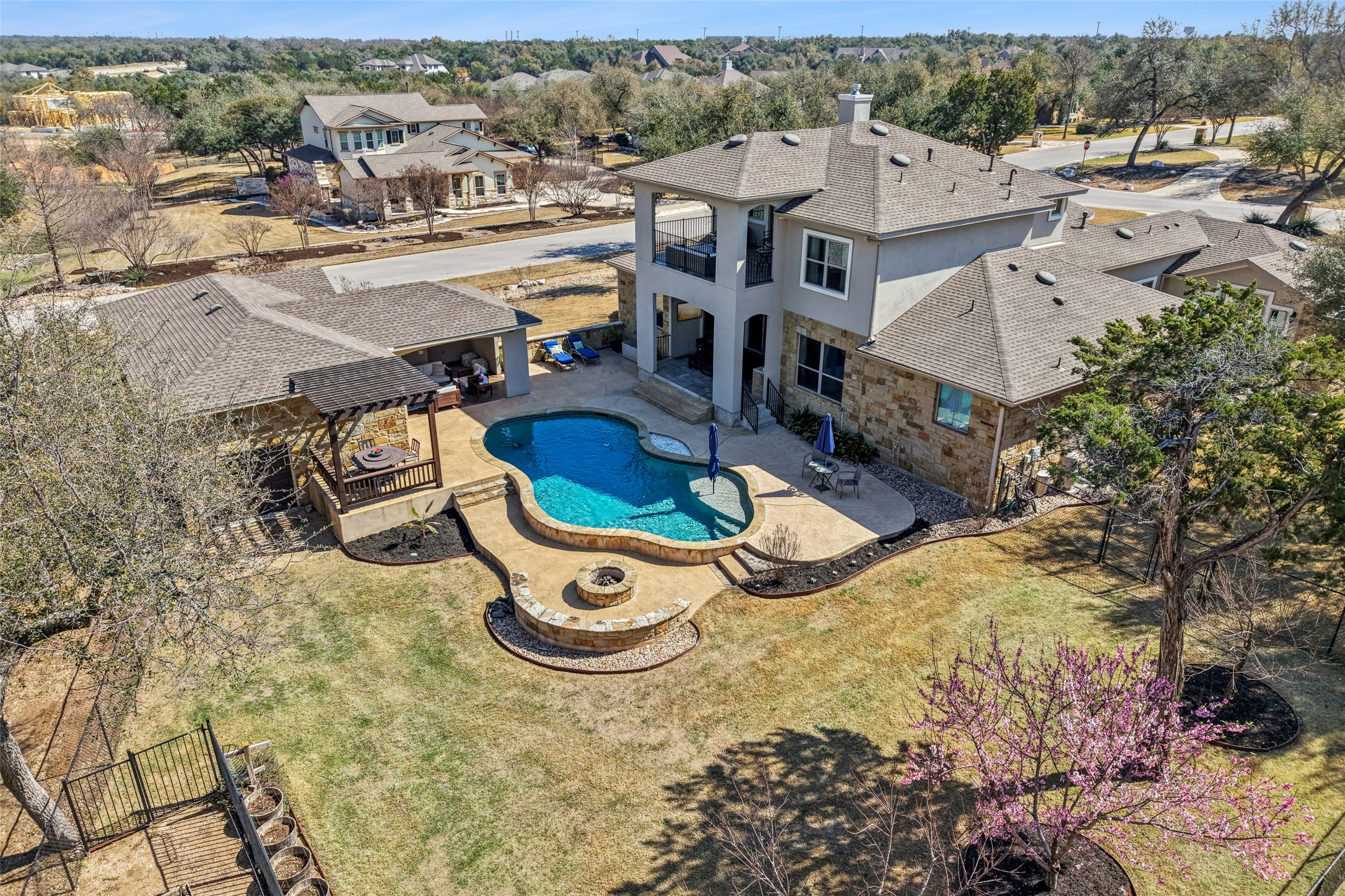 1000 Jonathan Cove Georgetown, TX 78628 - Photo 40 of 40 Large backyard w/ pool backing to owned Greenbelt