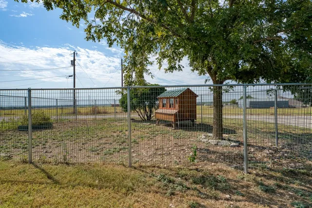 a view of an outdoor space and swimming pool
