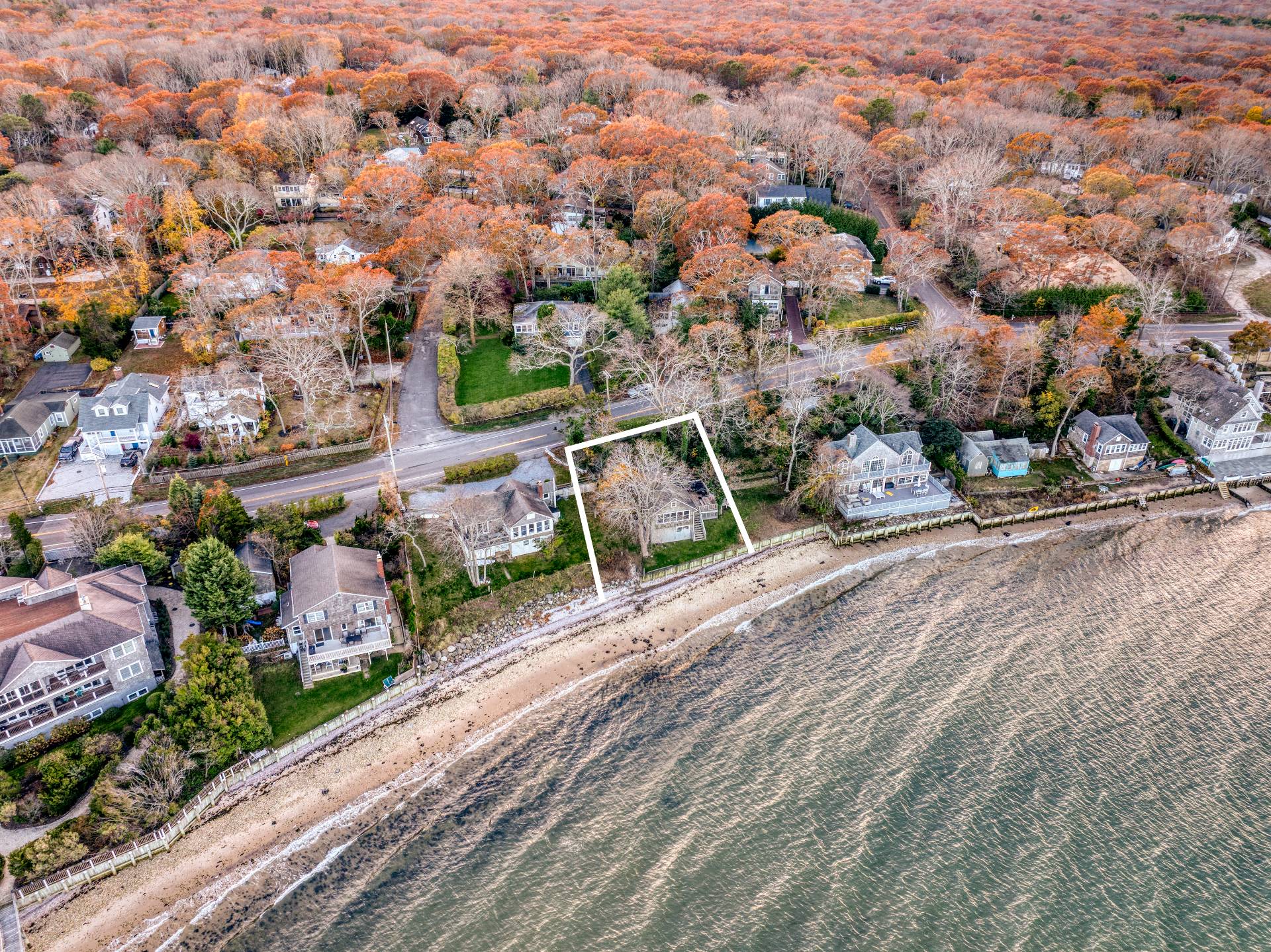 3675 Noyack Road Sag Harbor, NY 11963 - Photo 12 of 12 an aerial view of multiple house