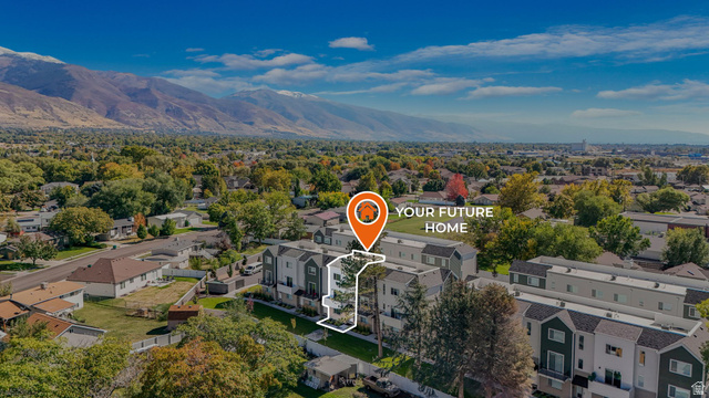 493 East Alice Way Layton, UT 84041 - Photo 28 of 31 Aerial view of residential area featuring a mountainous background