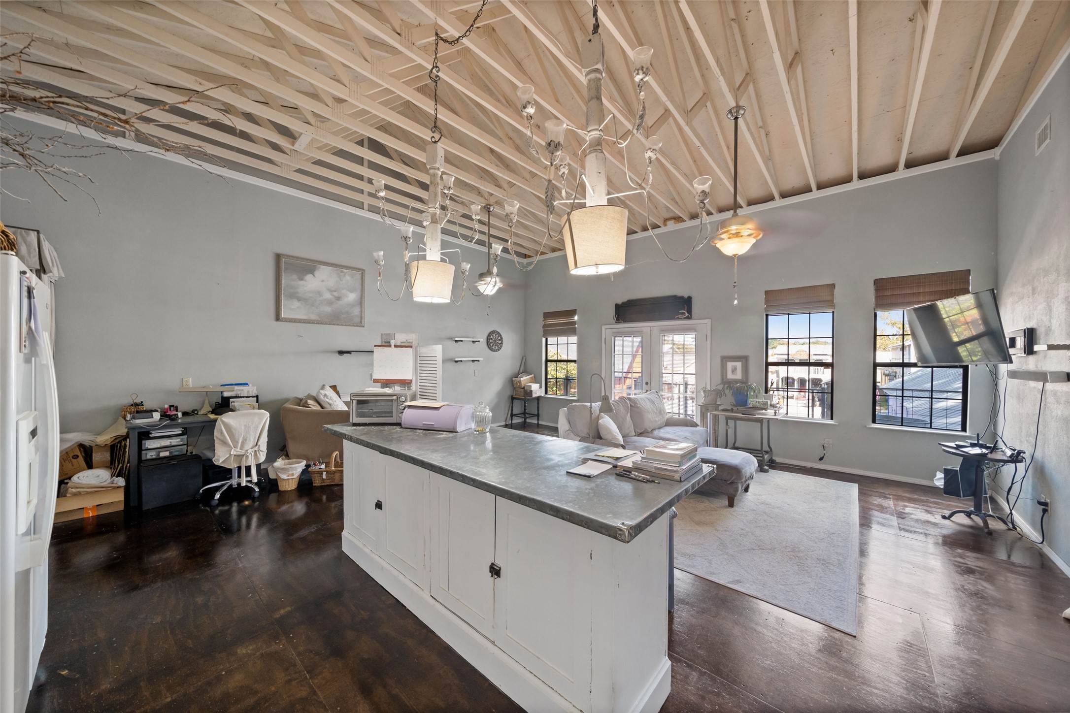 26407 Preston Avenue Spring, TX 77373 - Photo 18 of 38 a very nice looking living room with dining room and wooden floor
