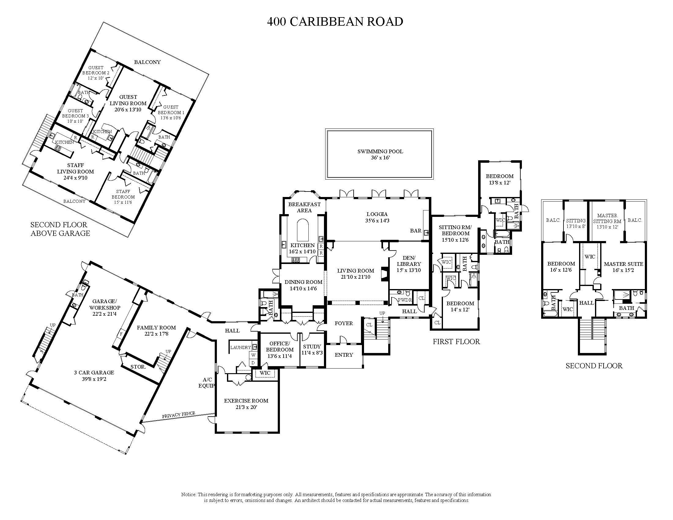 400 Caribbean Road Palm Beach, FL 33480 - Photo 45 of 45 400Caribbean FlrPlan