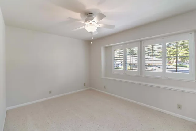 an empty room with a window