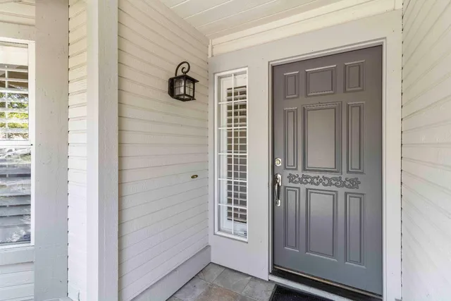 a view of a door of the house