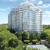 a view of a tall building