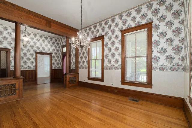 a view of livingroom with hardwood floor and window