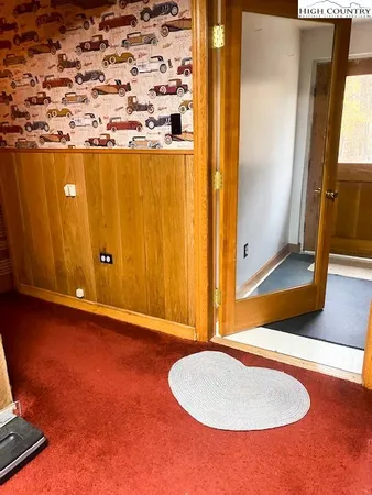 a room with furniture and a fireplace