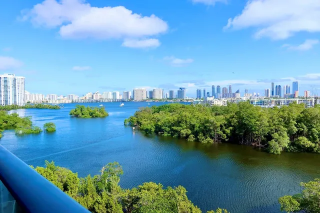 an aerial view of residential houses with outdoor space and lake view