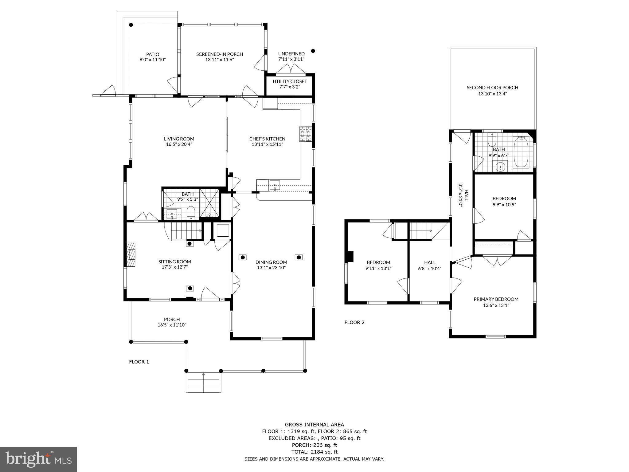 9 West End Avenue Cambridge, MD 21613 - Photo 62 of 62 1st & 2nd Floor Layouts