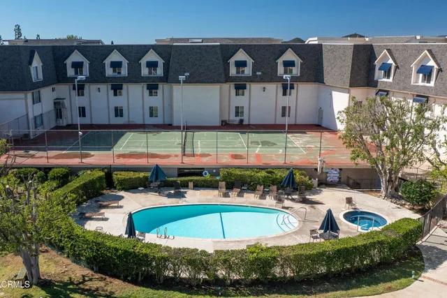 a view of outdoor space yard swimming pool and patio
