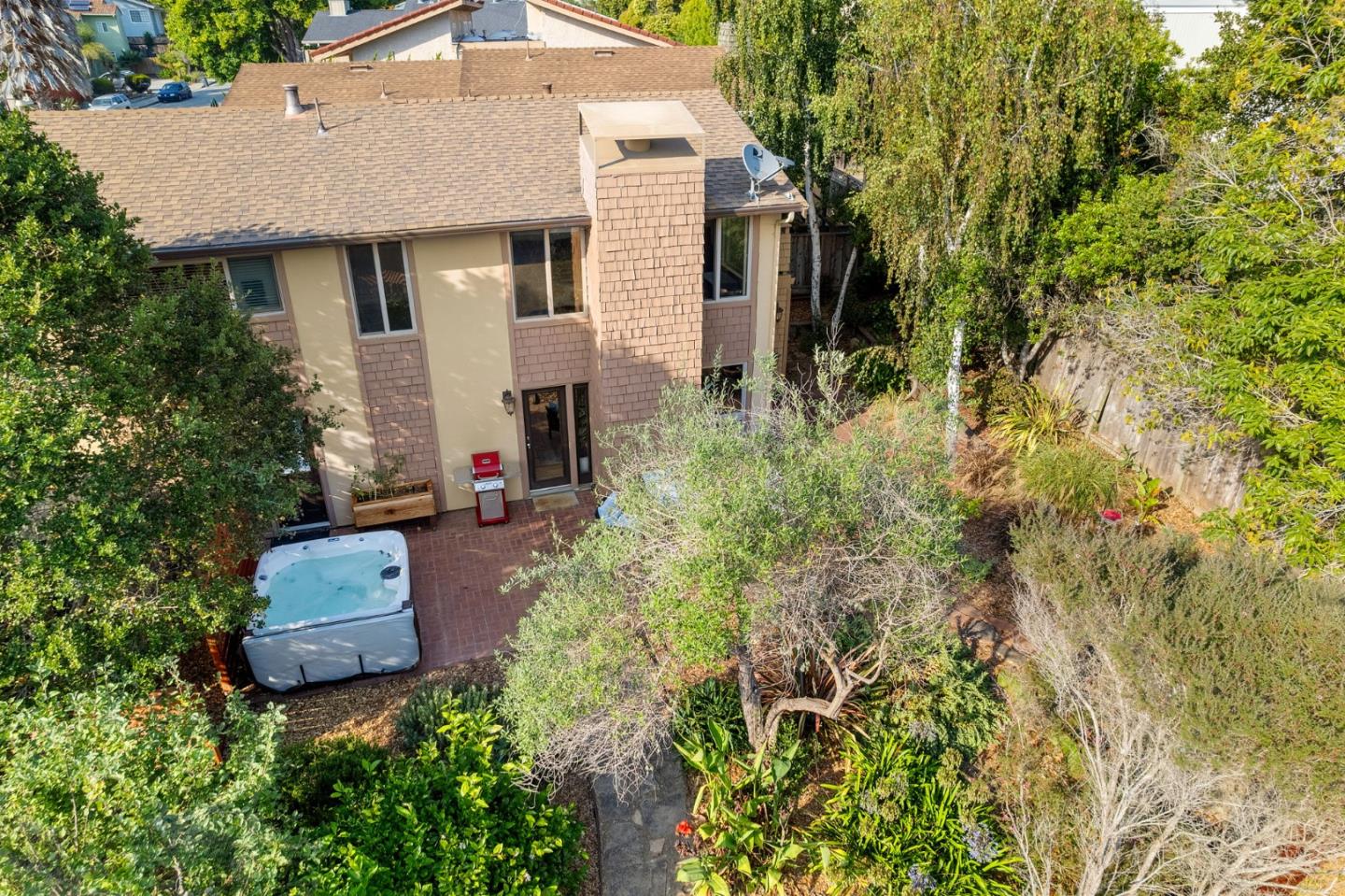 165 Bar Harbor Court Aptos, CA 95003 - Photo 33 of 37 aerial view of a house with a yard and sitting area