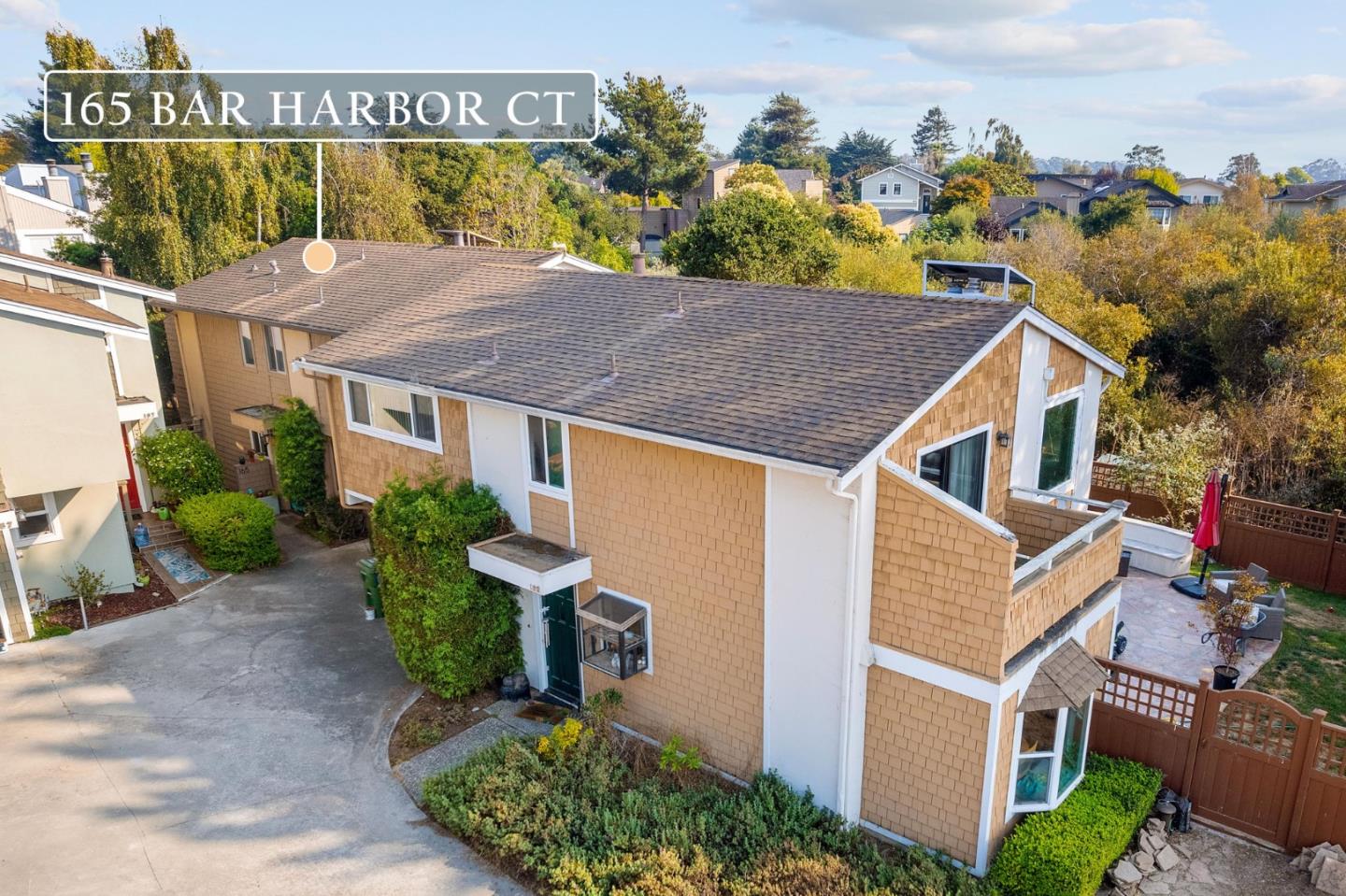 165 Bar Harbor Court Aptos, CA 95003 - Photo 34 of 37 a aerial view of a house with a yard