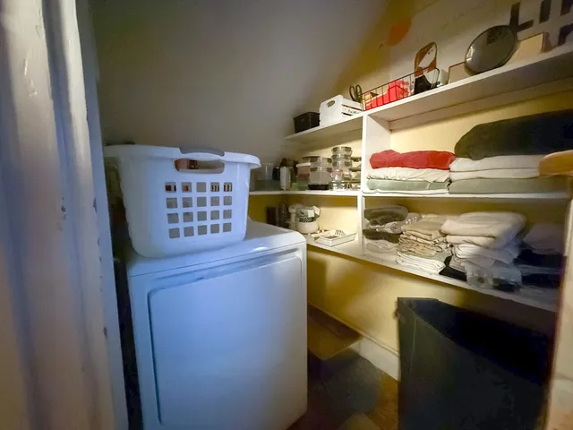 a view of store room with washer and dryer