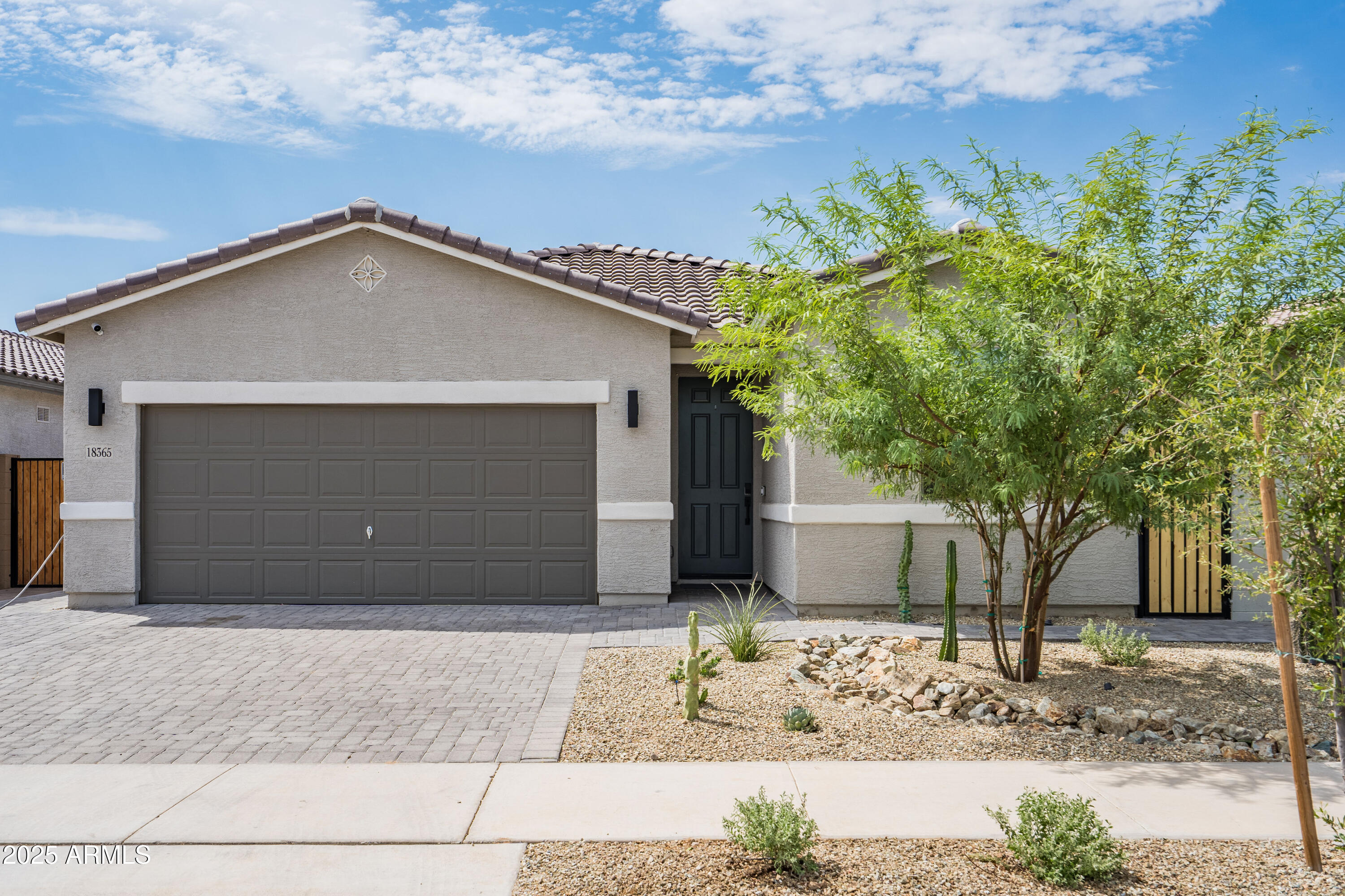 a front view of a house