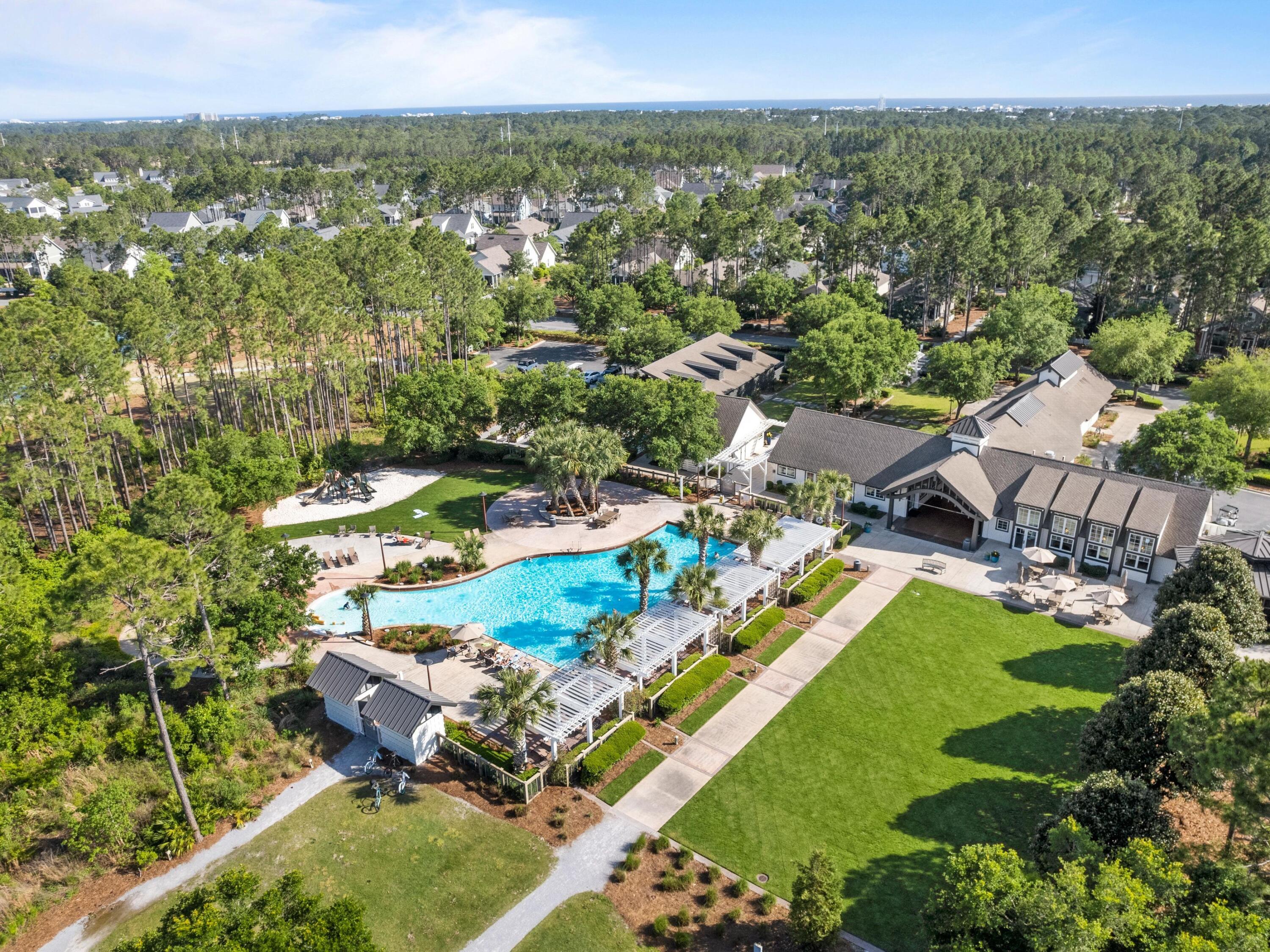 193 Splash Drive Inlet Beach, FL 32461 - Photo 42 of 43 an aerial view of a house with a garden