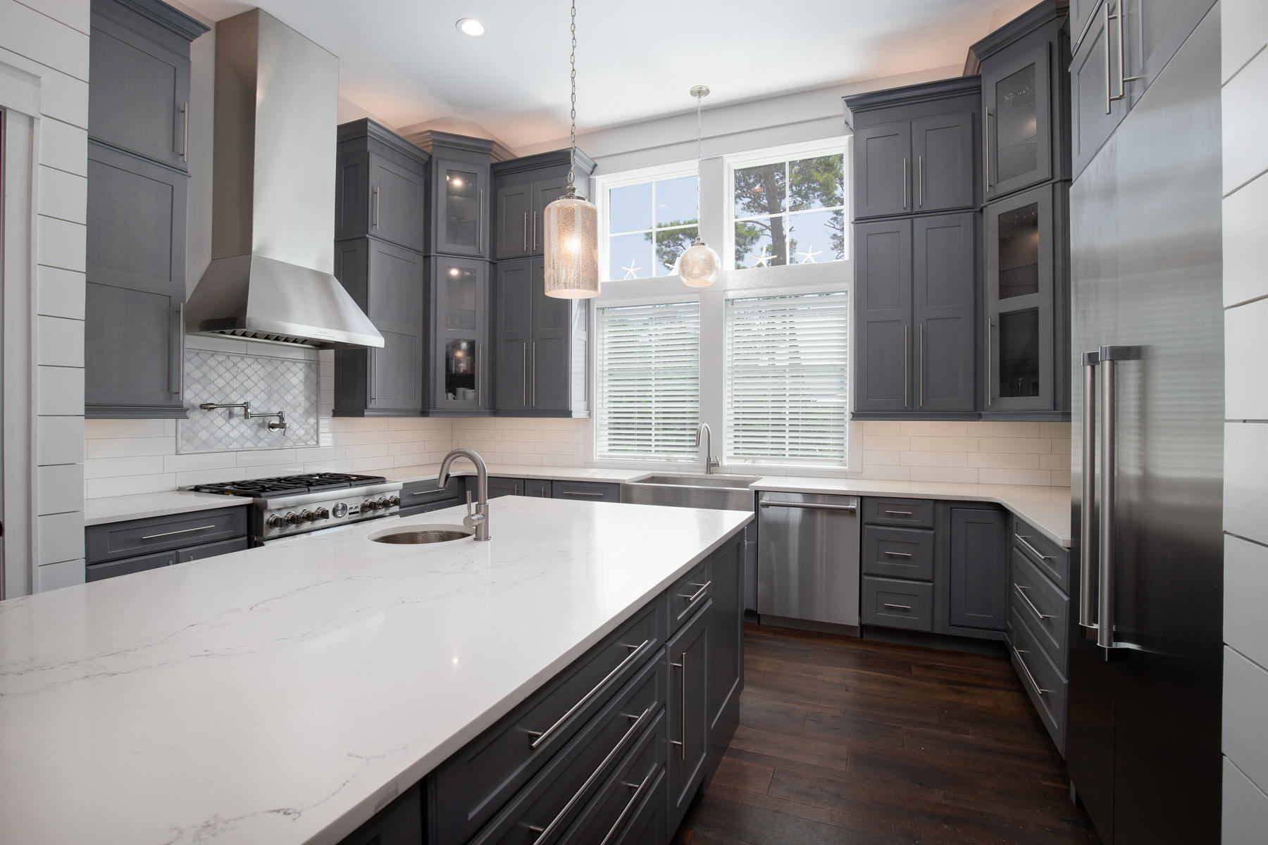 446 Morgans Trail Santa Rosa Beach, FL 32459 - Photo 15 of 49 a kitchen with stainless steel appliances a sink stove and refrigerator