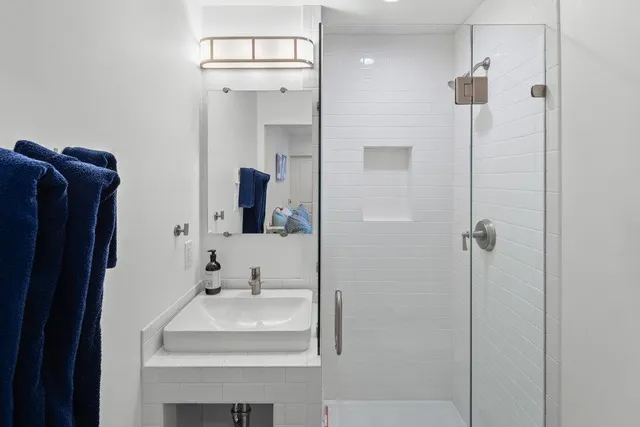 a view of a building with a street