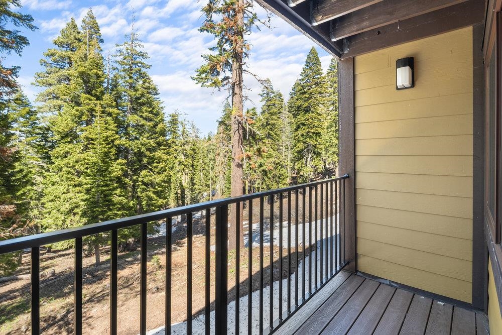 2090 Chalet Road, Unit 4 Alpine Meadows, CA 96146 - Photo 23 of 28 a view of a balcony with wooden floor
