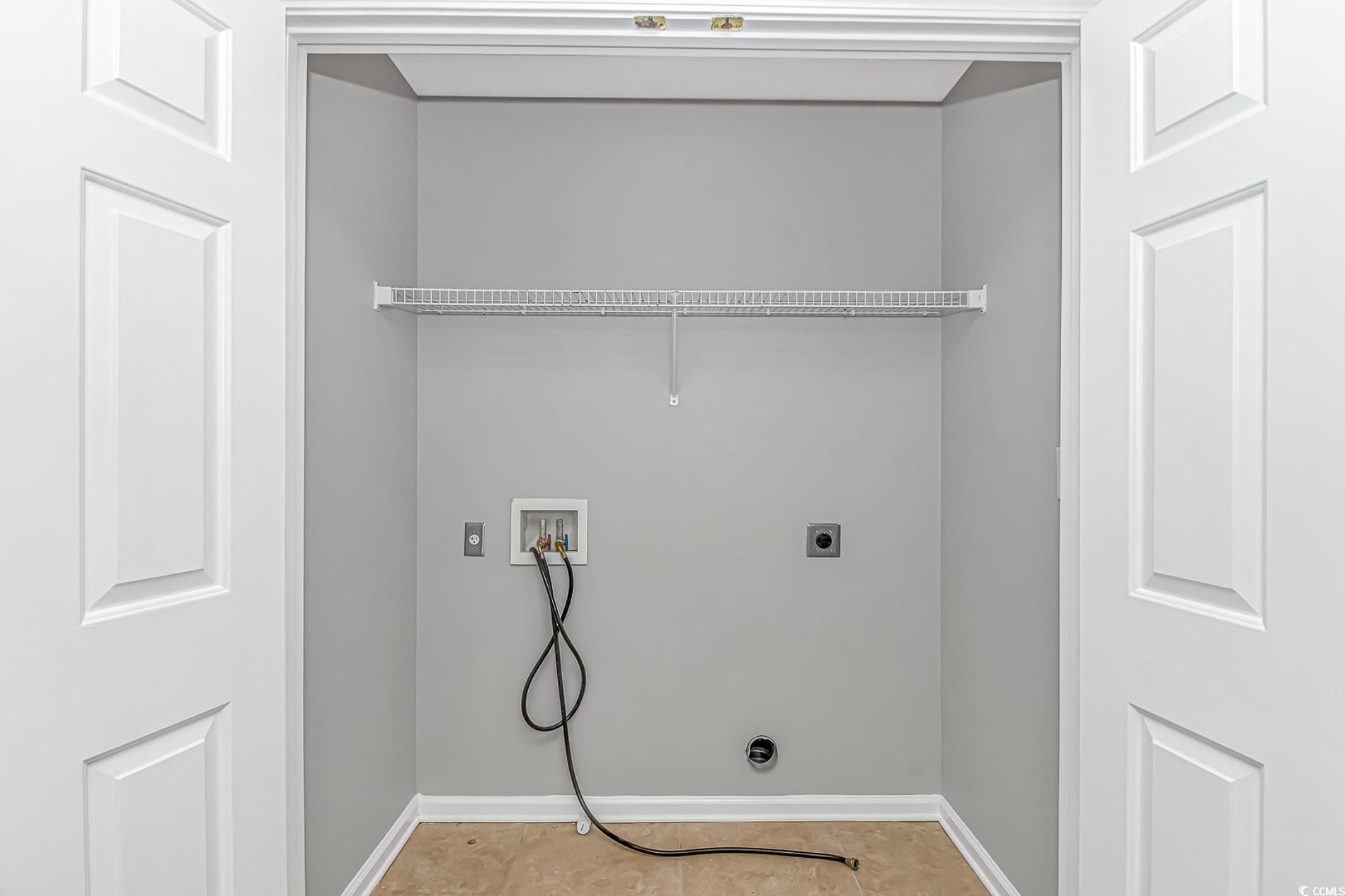 502 Lake Shore Drive Surfside Beach, SC 29575 - Photo 14 of 25 Laundry area with electric dryer hookup and hookup for a washing machine