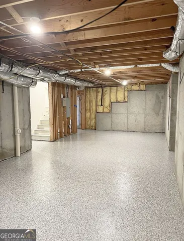 a view of a room with racks