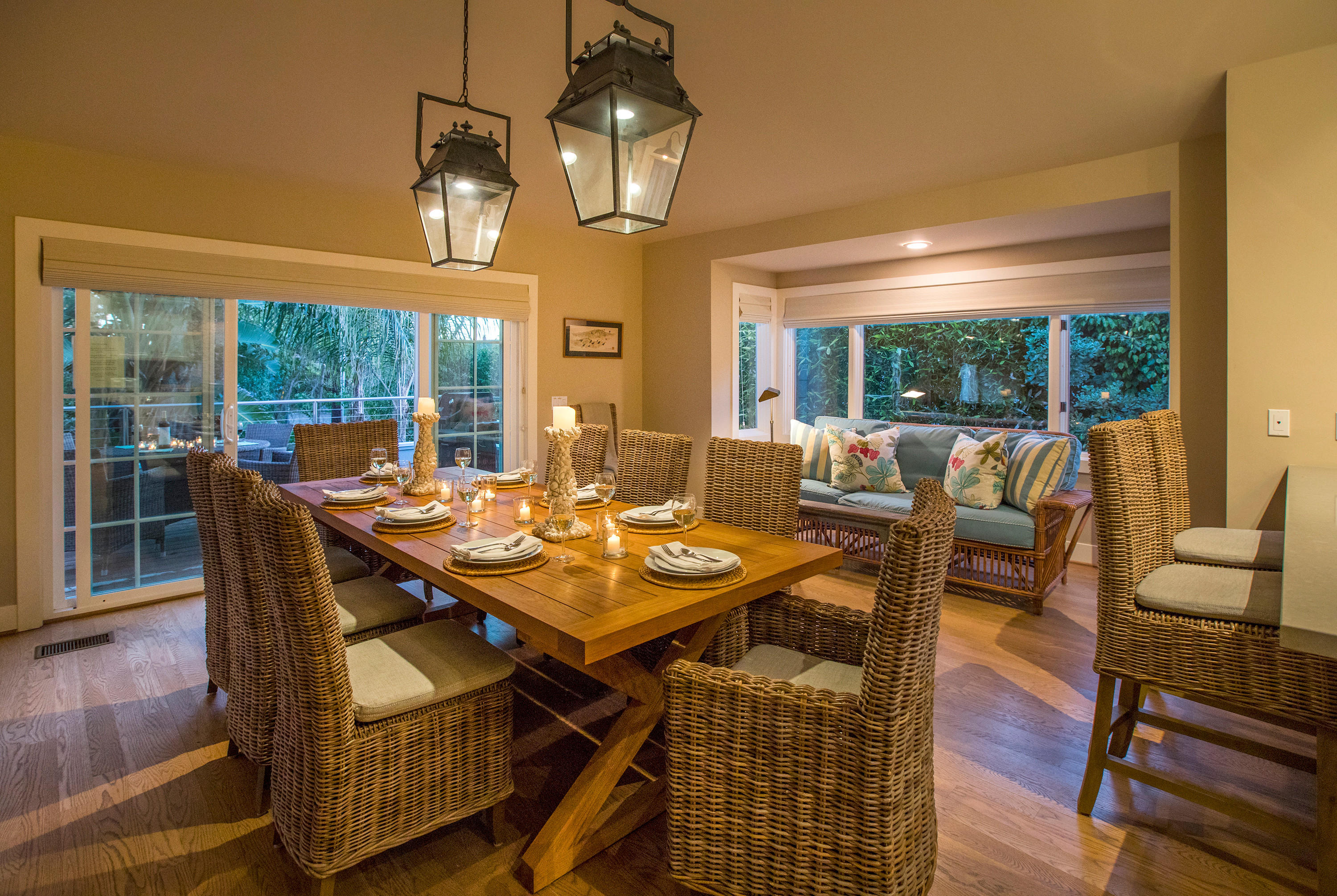 2 Rincon Point Lane Carpinteria, CA 93013 - Photo 16 of 31 a view of a dining room with furniture wooden floor and chandelier