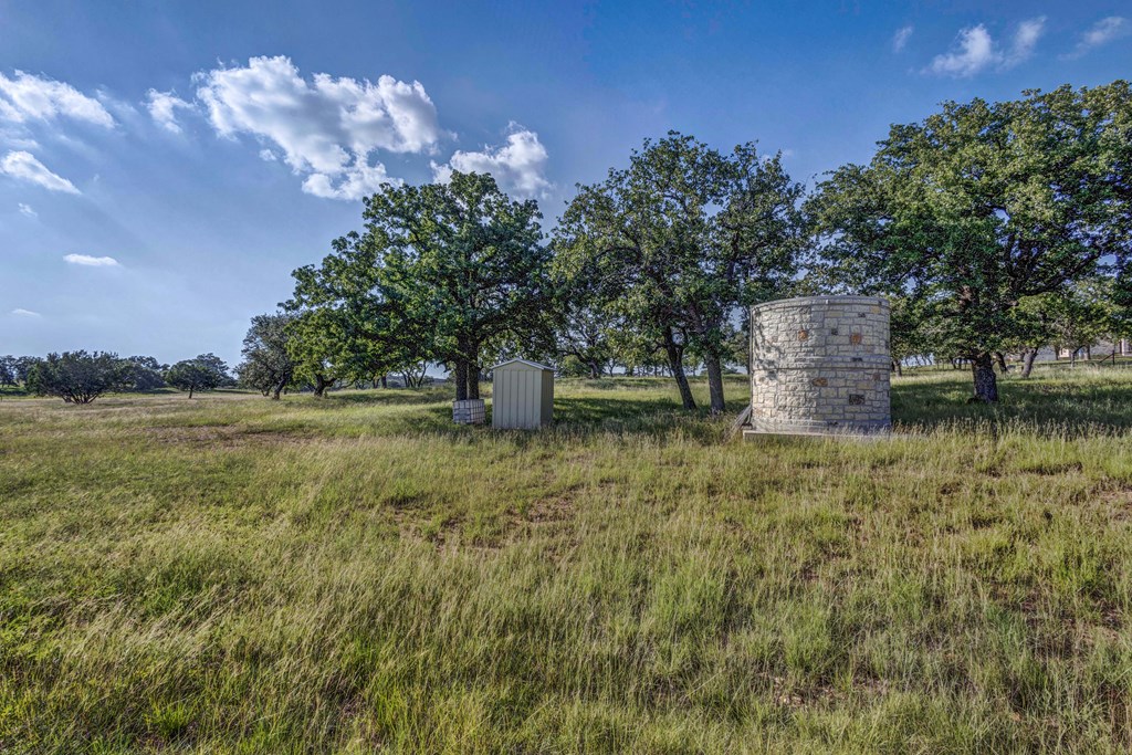 451 Achtzehn Road Fredericksburg, TX 78624 - Photo 8 of 11 a view of a garden with a fountain