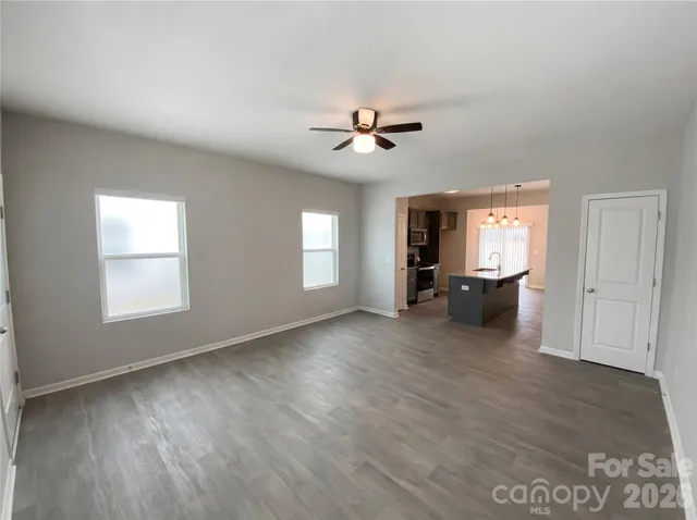 a view of a livingroom with a window