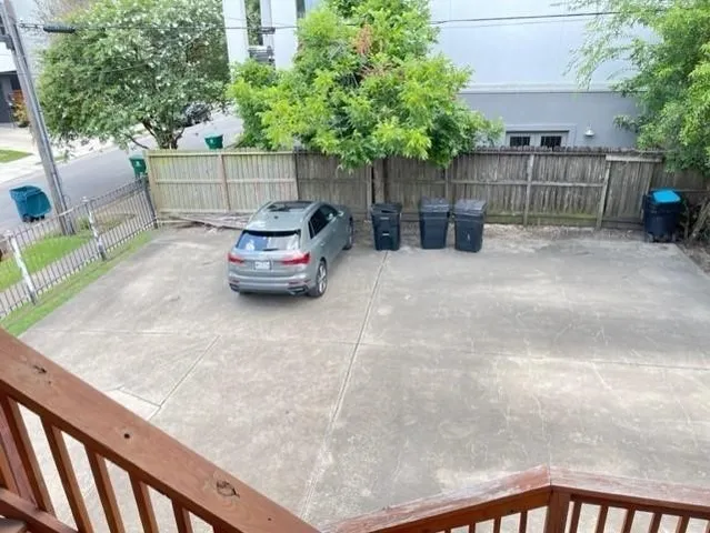 a view of a backyard with a sitting area