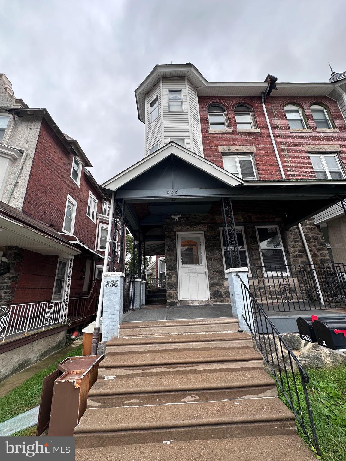 a view of a building with a window