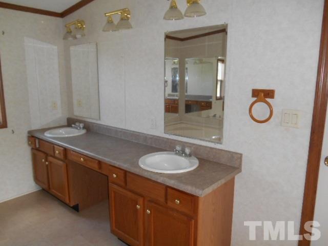 11366 Old Us 64 Spring Spring Hope, NC 27882 - Photo 6 of 12 a bathroom with a granite countertop sink and a mirror
