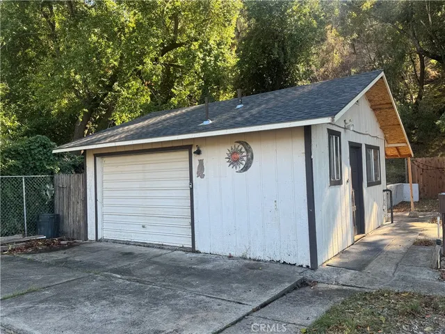 a backyard of a house