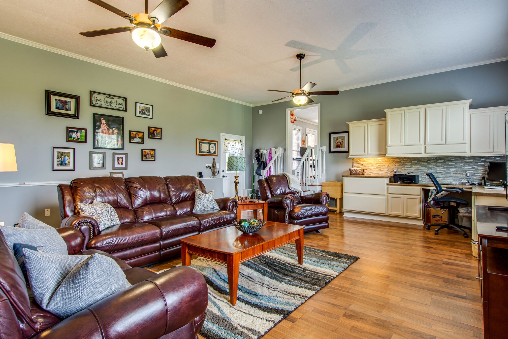 5175 Hickory Ridge Road Lebanon, TN 37087 - Photo 18 of 49 a living room with furniture kitchen view and a chandelier