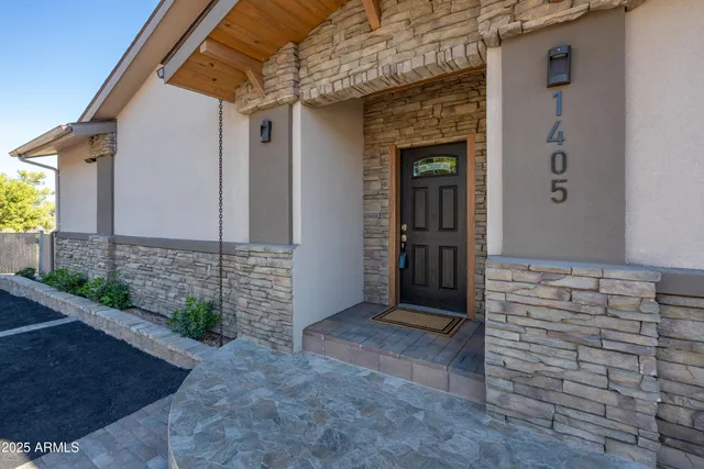 a view of front door of house